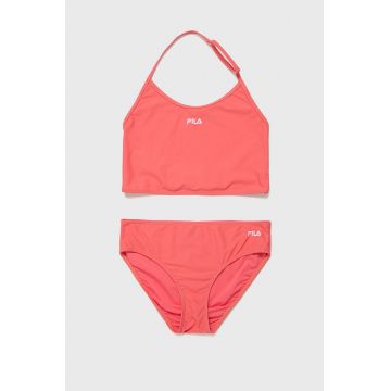 Fila costum de baie pentru copii din două piese culoarea roz