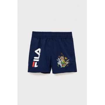 Fila pantaloni scurti de baie copii culoarea albastru marin