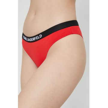 Karl Lagerfeld chiloti de baie culoarea rosu