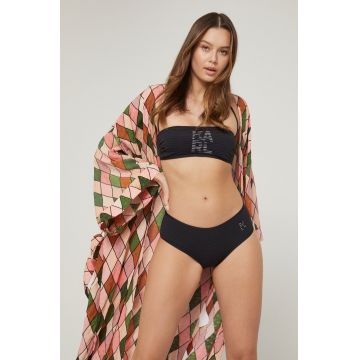 Karl Lagerfeld sutien de baie culoarea negru, cupa usor rigidizata