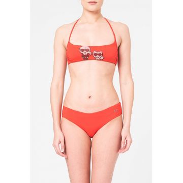 Sutien halter de baie cu imprimeu Sutien halter de baie cu imprimeu