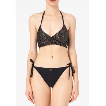Costum de baie din doua piese cu aspect stralucitor