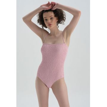 Costum de baie intreg cu fronseuri