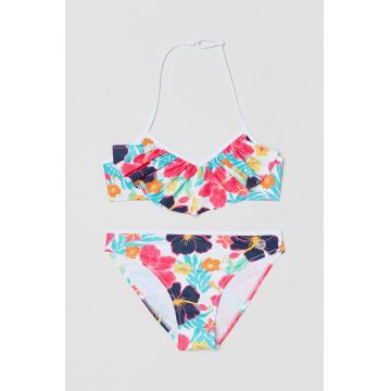 OVS costum de baie pentru copii din două piese culoarea alb
