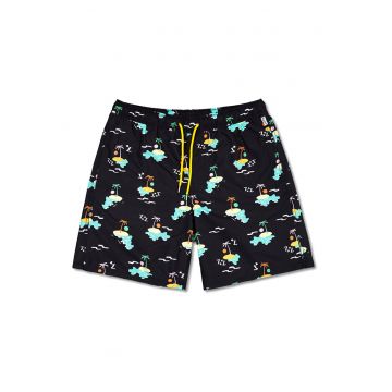 Pantaloni scurti de baie cu imprimeu tropical