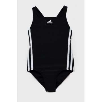 adidas Performance costum de baie dintr-o bucată pentru copii culoarea negru