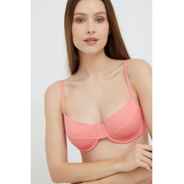 MICHAEL Michael Kors sutien de baie culoarea roz, cupa moale