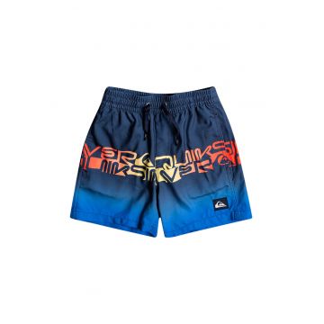 Pantaloni scurti de baie cu imprimeu logo Wordblock