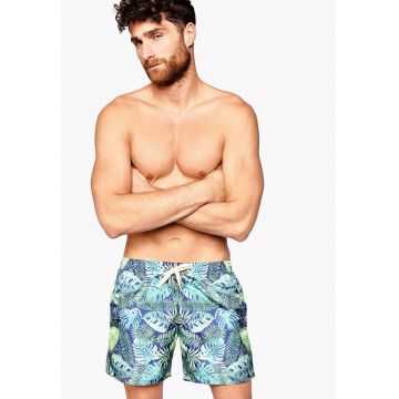Pantaloni scurti de baie cu model tropical