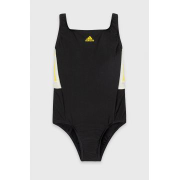 adidas Performance costum de baie dintr-o bucată pentru copii culoarea negru