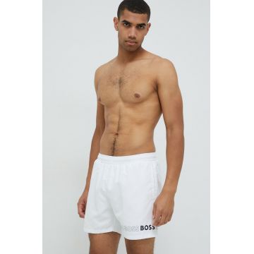 BOSS pantaloni scurti de baie culoarea alb