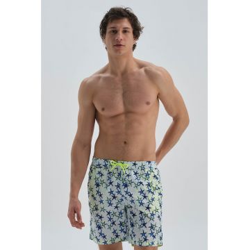 Pantaloni scurti de baie cu imprimeu cu stea de mare