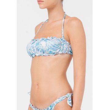 Sutien de baie bandeau cu model tie-dye