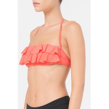 Sutien de baie bandeau cu volan