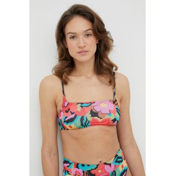 Billabong sutien de baie cu două fețe culoarea negru, cupa moale