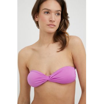 Billabong sutien de baie culoarea violet, cupa usor rigidizata