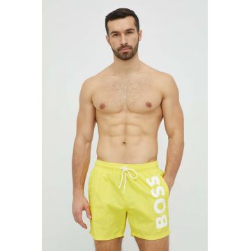 BOSS pantaloni scurti de baie culoarea galben