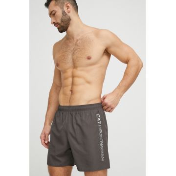 EA7 Emporio Armani pantaloni scurti de baie culoarea gri