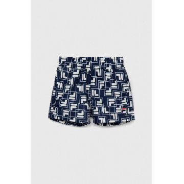 Fila pantaloni scurti de baie copii culoarea albastru marin