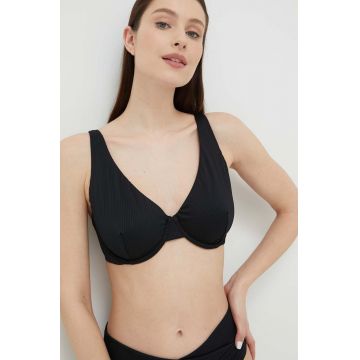 Hollister Co. sutien de baie culoarea negru, cupa moale