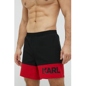 Karl Lagerfeld pantaloni scurti de baie culoarea negru