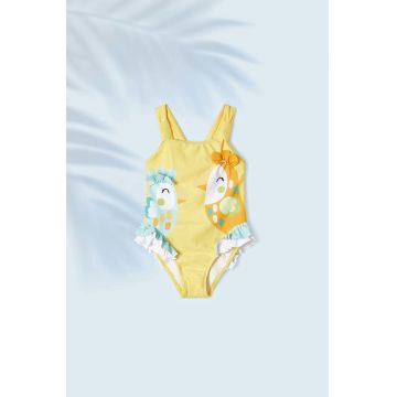 Mayoral costum de baie dintr-o bucată pentru copii culoarea galben
