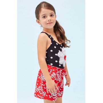 Mayoral costum de baie dintr-o bucată pentru copii culoarea negru