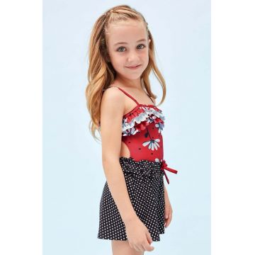 Mayoral costum de baie dintr-o bucată pentru copii culoarea rosu