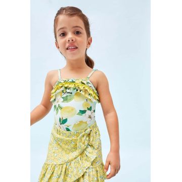 Mayoral costum de baie dintr-o bucată pentru copii culoarea turcoaz