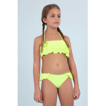 Mayoral costum de baie pentru copii din două piese culoarea verde