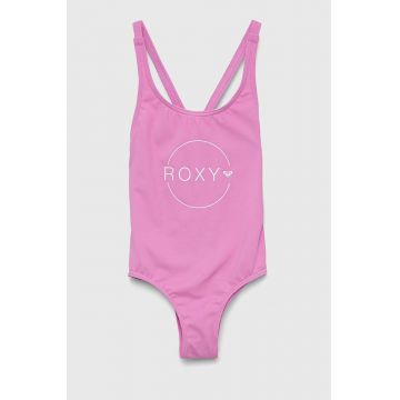 Roxy costum de baie dintr-o bucată pentru copii culoarea roz