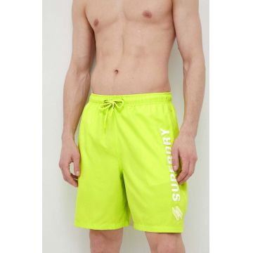 Superdry pantaloni scurti de baie culoarea verde