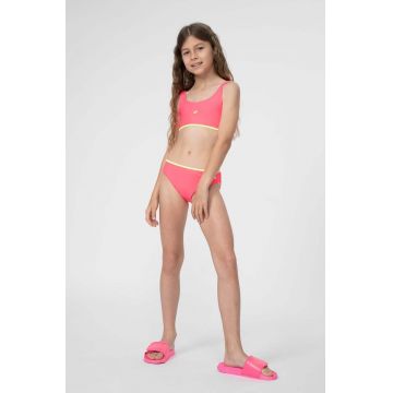 4F costum de baie pentru copii din două piese F009 culoarea verde