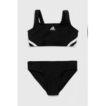 adidas Performance costum de baie pentru copii din două piese 3S culoarea negru