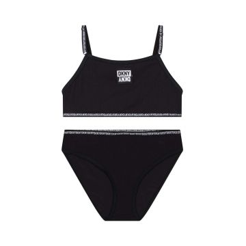 Dkny costum de baie pentru copii din două piese culoarea negru