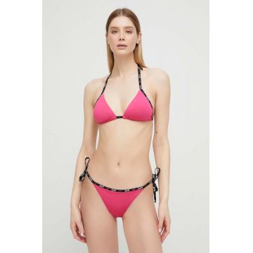 EA7 Emporio Armani costum de baie din două piese culoarea roz, cupa usor rigidizata