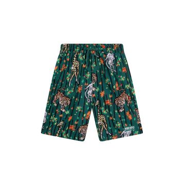 Kenzo Kids pantaloni scurti de baie copii culoarea verde