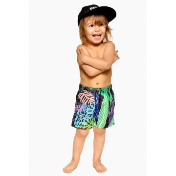Pantaloni scurti de baie cu imprimeu tropical