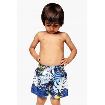Pantaloni scurti de baie cu imprimeu tropical