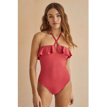 women'secret costum de baie dintr-o bucată PERFECT FIT 1 culoarea roz, cupa moale, 5525795