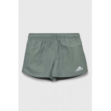 adidas Performance pantaloni scurti de baie copii YB BOS culoarea verde, neted