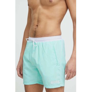 BOSS pantaloni scurti de baie culoarea turcoaz