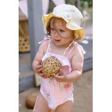 Jamiks costum de baie dintr-o bucată pentru copii Pinky culoarea portocaliu