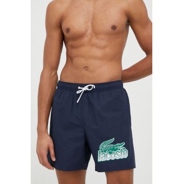 Lacoste pantaloni scurti de baie culoarea albastru marin