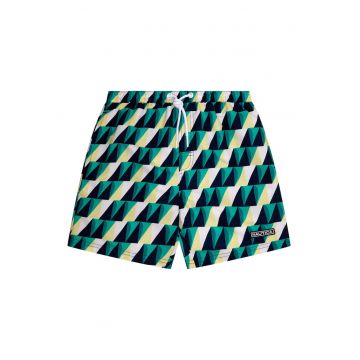 Pantaloni scurti de baie cu imprimeu geometric Dorian