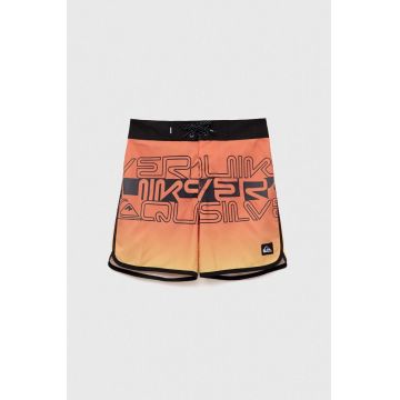 Quiksilver pantaloni scurti de baie copii culoarea portocaliu