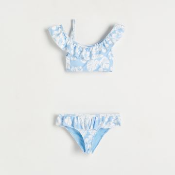 Reserved - Costum de baie cu model, din două piese - Albastru