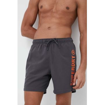Superdry pantaloni scurti de baie culoarea negru
