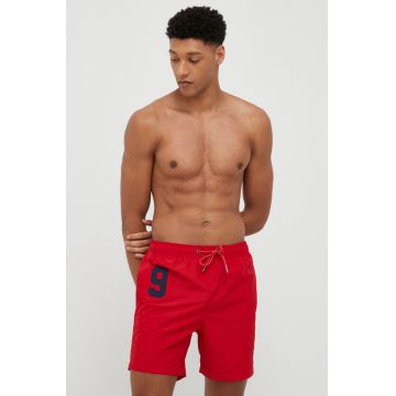 Superdry pantaloni scurti de baie culoarea rosu