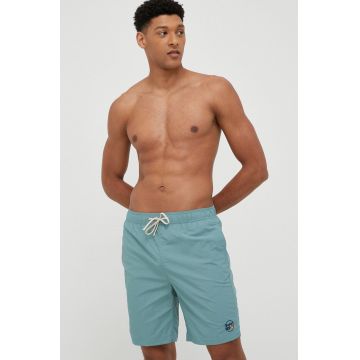 Superdry pantaloni scurti de baie culoarea turcoaz